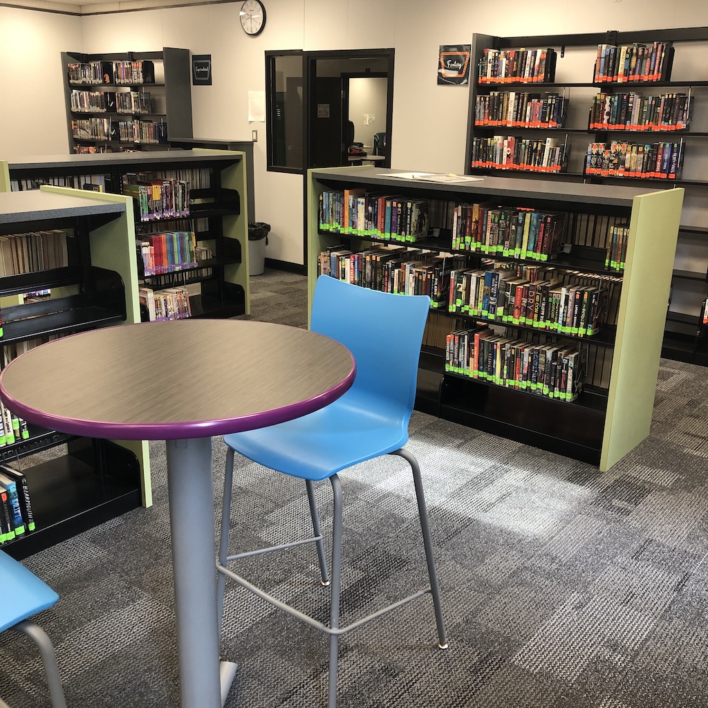 Middle School Library Shelves